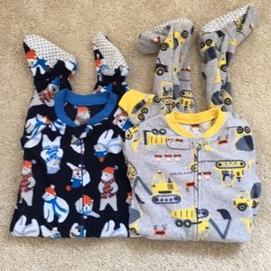 EUC Super Soft Fleece Footies 24month pajamas